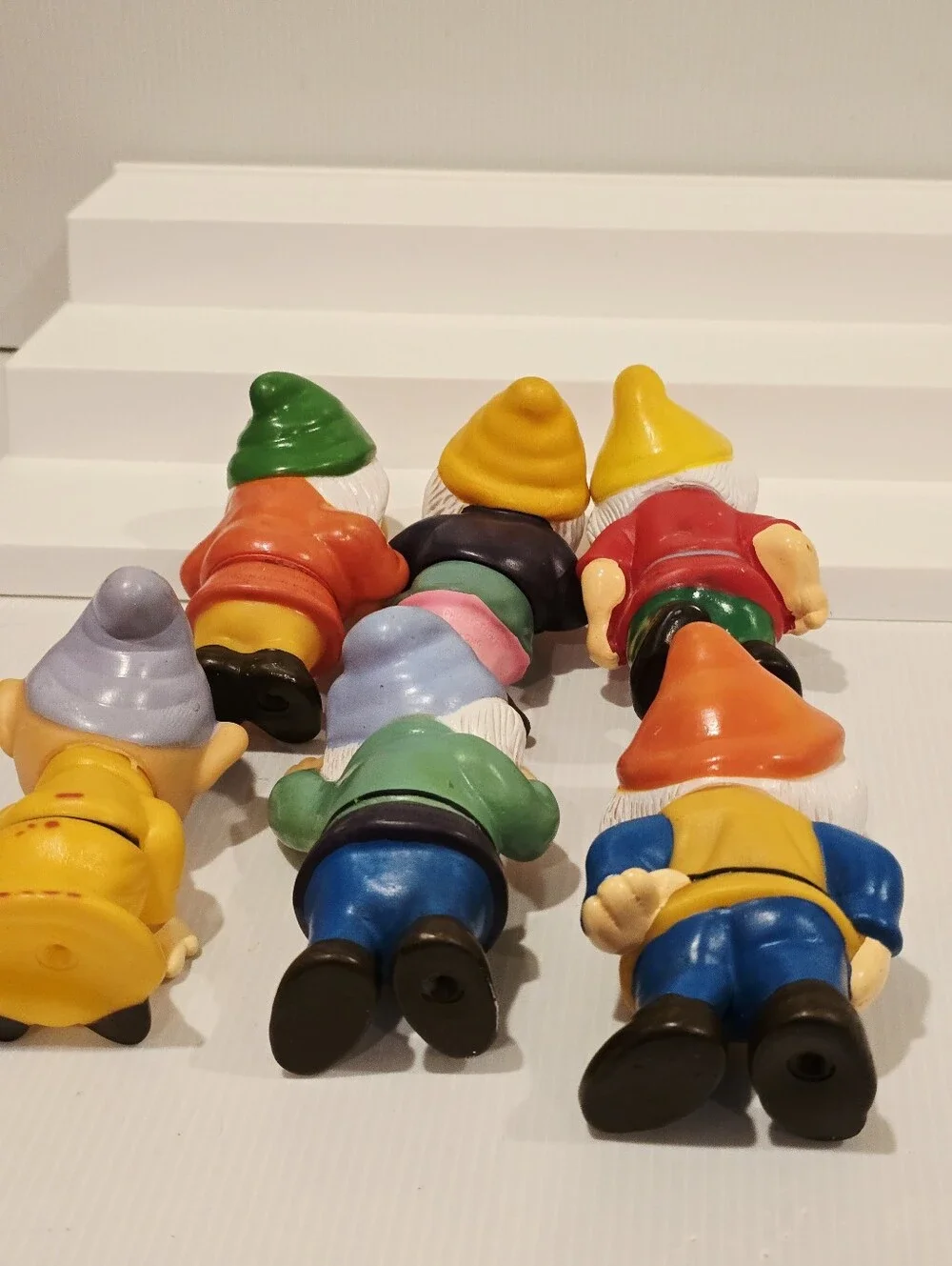 Vintage Disney Seven Dwarfs Toy Figure Rubber Squeak Vinyl